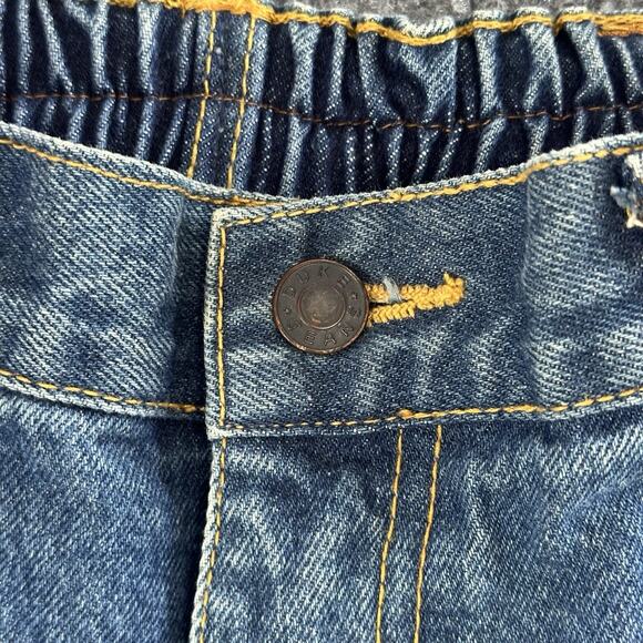VTG Duke Haband Denim Jeans Pants Stretch Waist 90s Western Men 34L Blue Cowboy - Picture 5 of 9